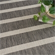Nourison Positano 5' x 7' Fabric Charcoal Ivory Area Rug