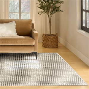 Nourison Home Nordic 8' x 10' Polyester Ivory Black Area Rug