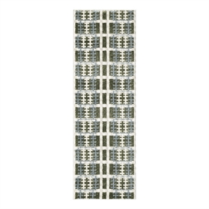 Nourison Home Nordic 6' Runner Polyester Blue Green Area Rug