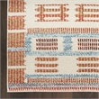 Nourison Home Nordic 6' Runner Polyester Ivory Rust Area Rug