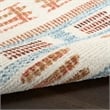 Nourison Home Nordic 6' Runner Polyester Ivory Rust Area Rug