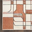 Nourison Home Nordic 6' Runner Polyester Ivory Rust Area Rug