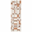 Nourison Home Nordic 6' Runner Polyester Ivory Rust Area Rug