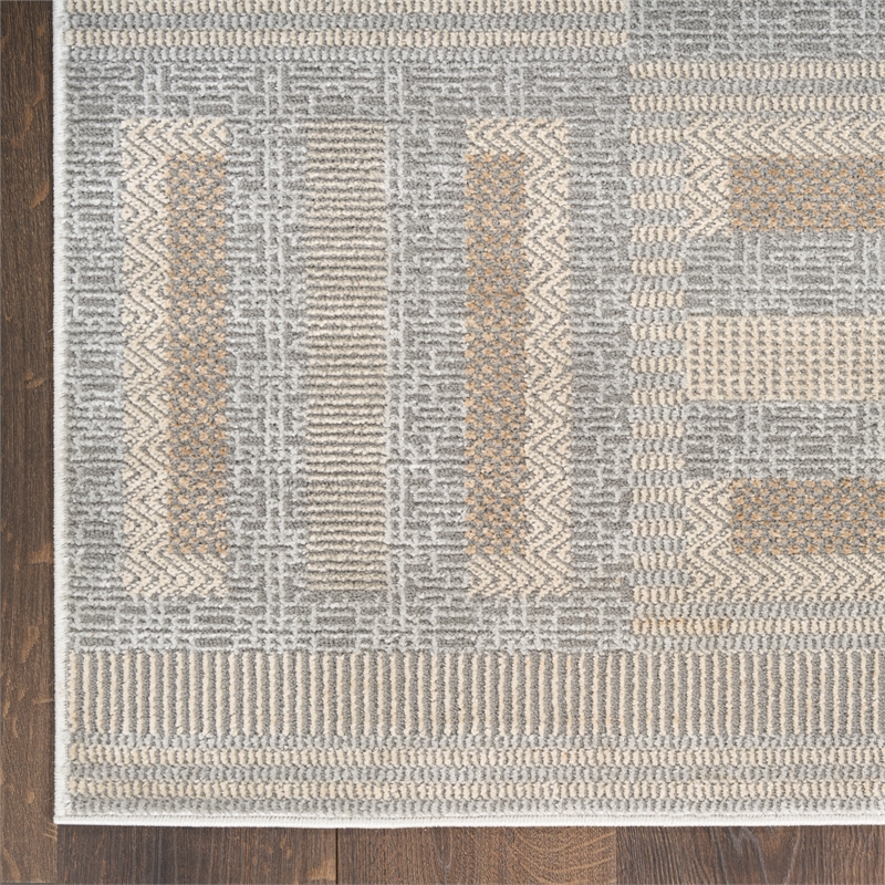 Nourison Home Nordic 8' x 10' Polyester Gray Multicolor Area Rug