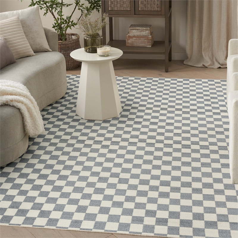 Nourison Home Serenity Home 8' x 10' Polyester Ivory Blue Area Rug