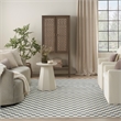 Nourison Home Serenity Home 8' x 10' Polyester Ivory Blue Area Rug