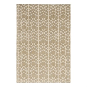 Nourison Home Washable Charm 4' x 6' Polyester Beige Ivory Area Rug