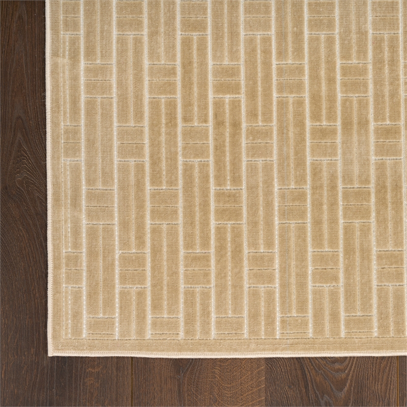 Nourison Home Washable Charm 4' x 6' Polyester Beige Ivory Area Rug