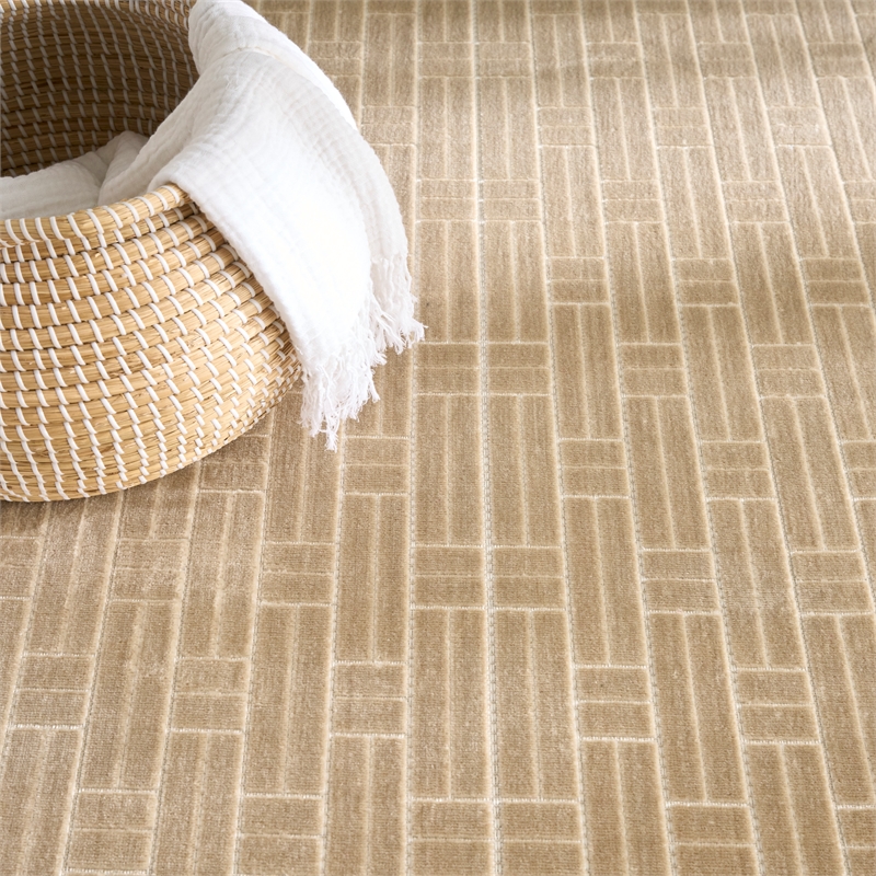 Nourison Home Washable Charm 4' x 6' Polyester Beige Ivory Area Rug