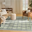Nourison Home Nordic 8' x 10' Polyester Green Blue Area Rug