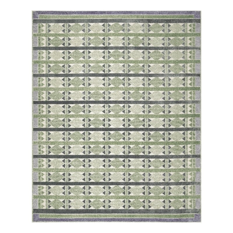Nourison Home Nordic 8' x 10' Polyester Green Blue Area Rug