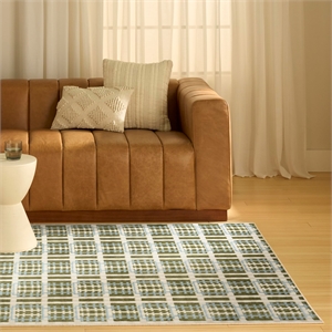 Nourison Home Nordic 5' x 7' Polyester Blue Green Area Rug