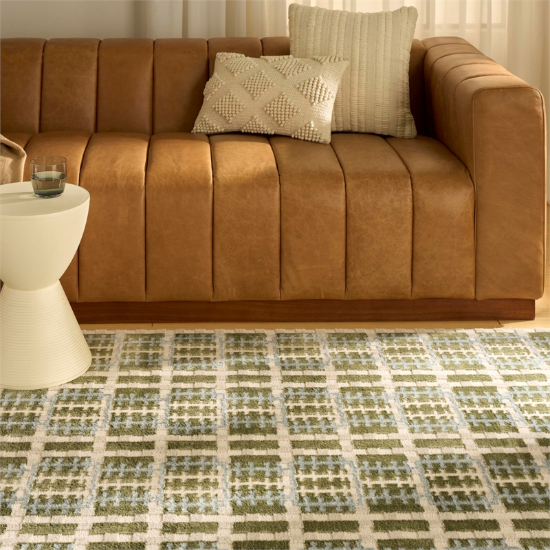 Nourison Home Nordic 5' x 7' Polyester Blue Green Area Rug