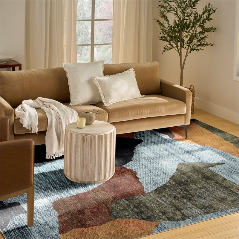 Nourison Home Nordic 8' x 10' Polyester Blue Multicolor Area Rug