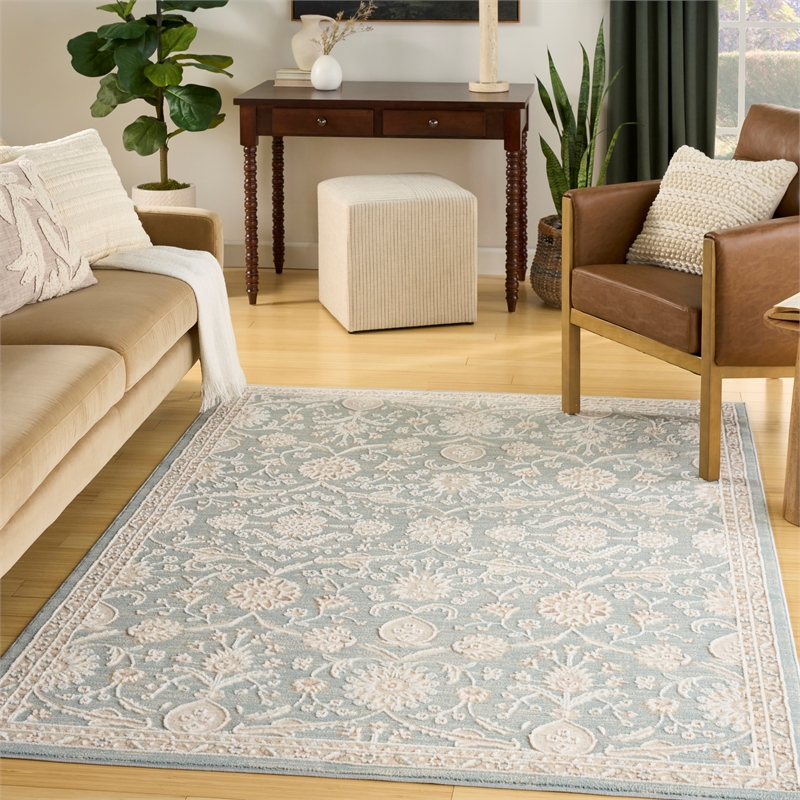 Nourison Home Isla 5' x 7' Polyester Blue Area Rug
