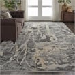 Nourison Fusion FSS10 Beige and Grey 10'x13' Fabric Oversized Plush Shag Rug