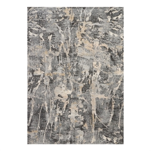 Nourison Fusion FSS10 Beige and Grey 10'x13' Fabric Oversized Plush Shag Rug