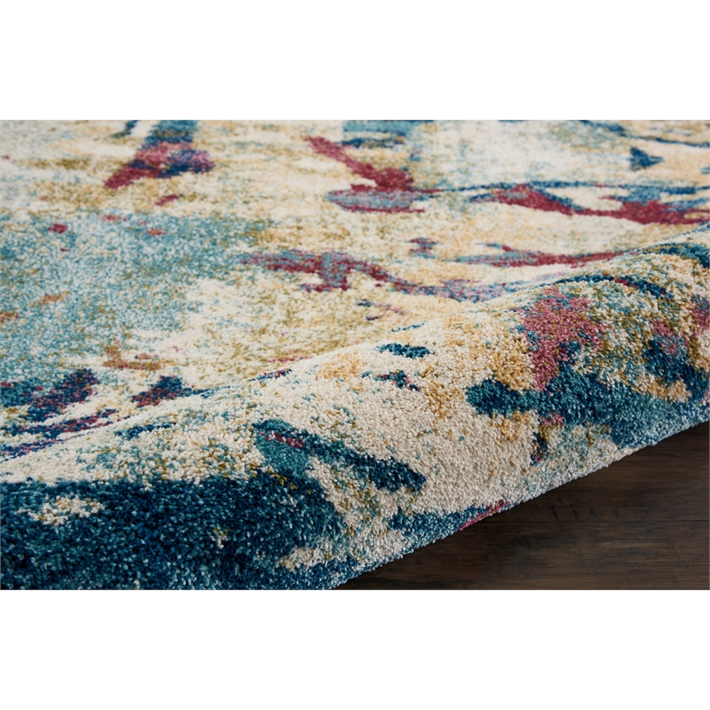 Nourison Fusion FSS10 Multicolor 10'x13' Fabric Oversized Plush Shag Rug