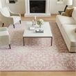 Nourison Home Jubilant 9' x 12' Fabric Ivory Pink Area Rug
