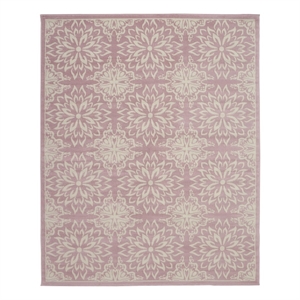 Nourison Home Jubilant 9' x 12' Fabric Ivory Pink Area Rug
