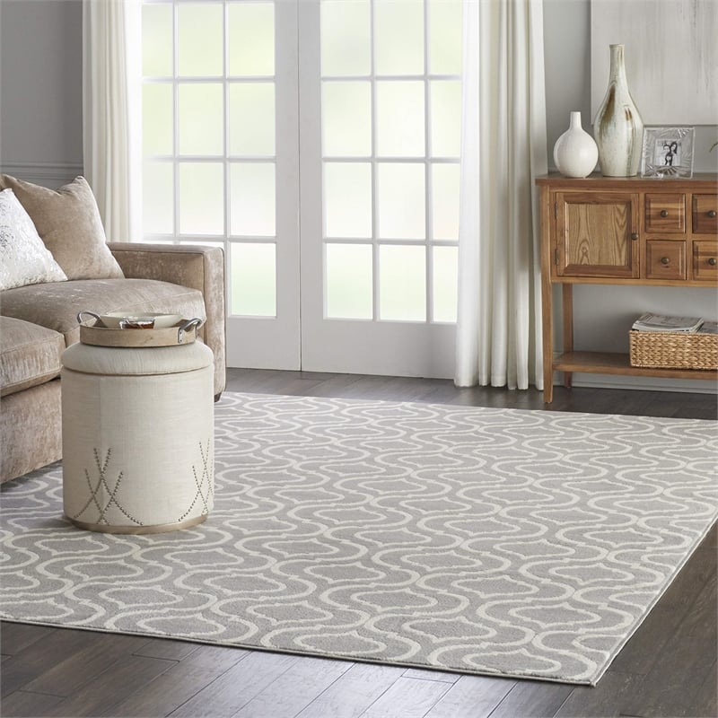 Nourison Home Jubilant 9' x 12' Fabric Grey Area Rug