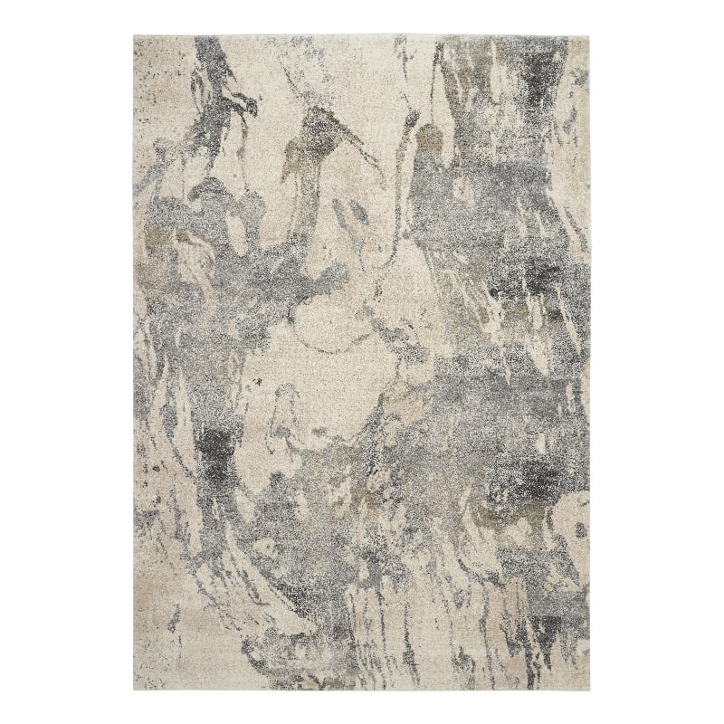 Nourison Fusion FSS16 Beige and Grey 10'x13' Fabric Oversized Rug