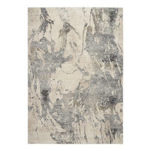 Nourison Fusion FSS16 Beige and Grey 10'x13' Fabric Oversized Rug