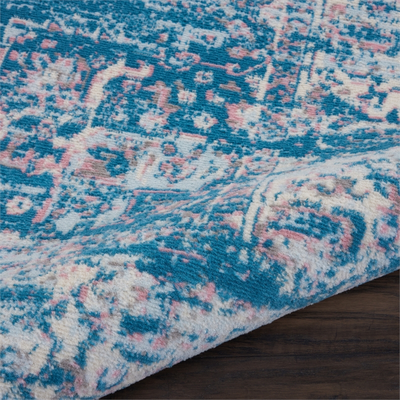 Nourison Home Grafix 9' x 12' Fabric Blue Area Rug