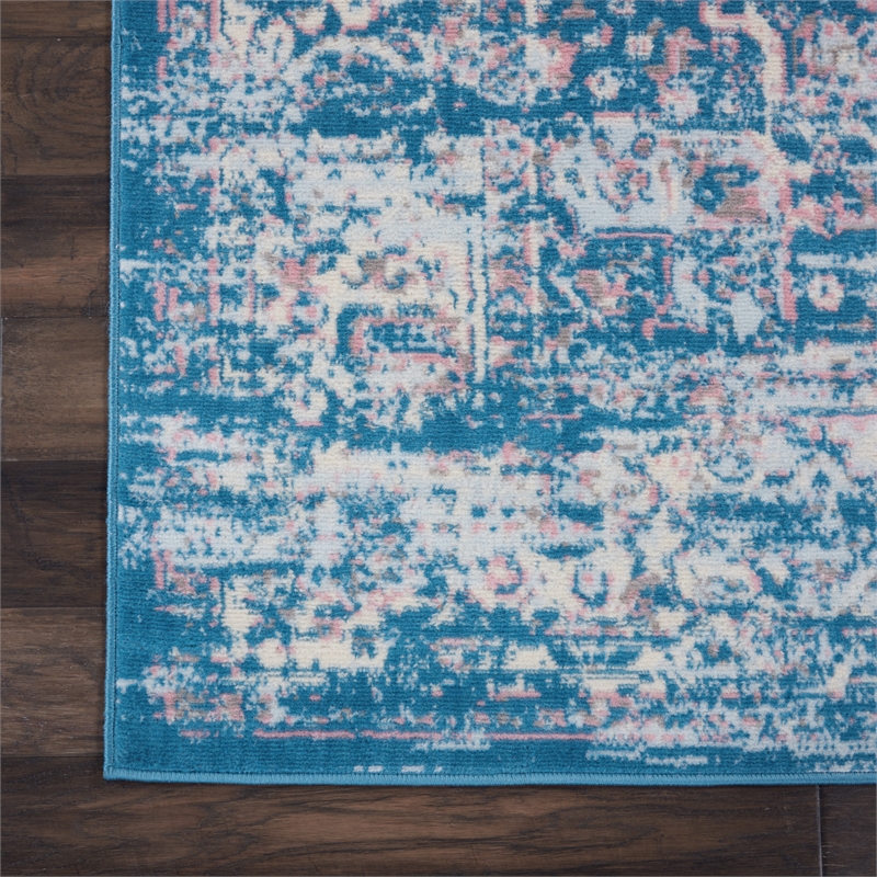 Nourison Home Grafix 9' x 12' Fabric Blue Area Rug