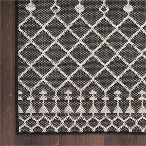 Nourison Positano 6' x 9' Fabric Black Area Rug