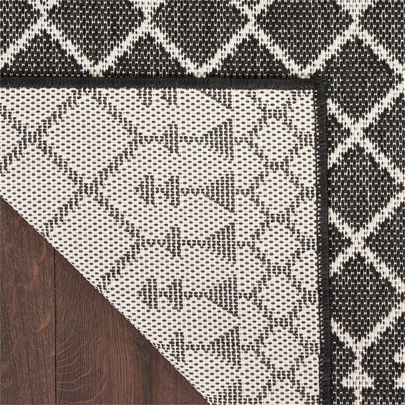Nourison Positano 6' x 9' Fabric Black Area Rug