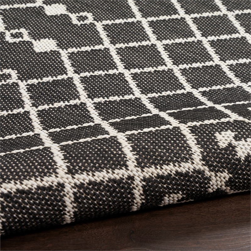 Nourison Positano 6' x 9' Fabric Black Area Rug