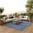 Nourison Positano 6' x 9' Fabric Navy Blue Area Rug