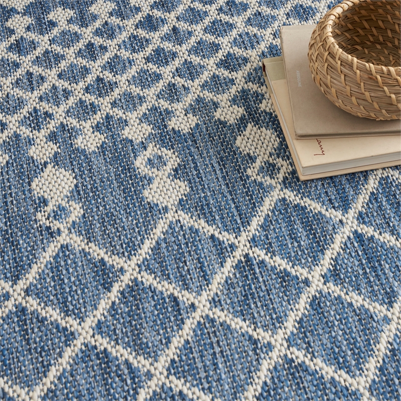 Nourison Positano 6' x 9' Fabric Navy Blue Area Rug