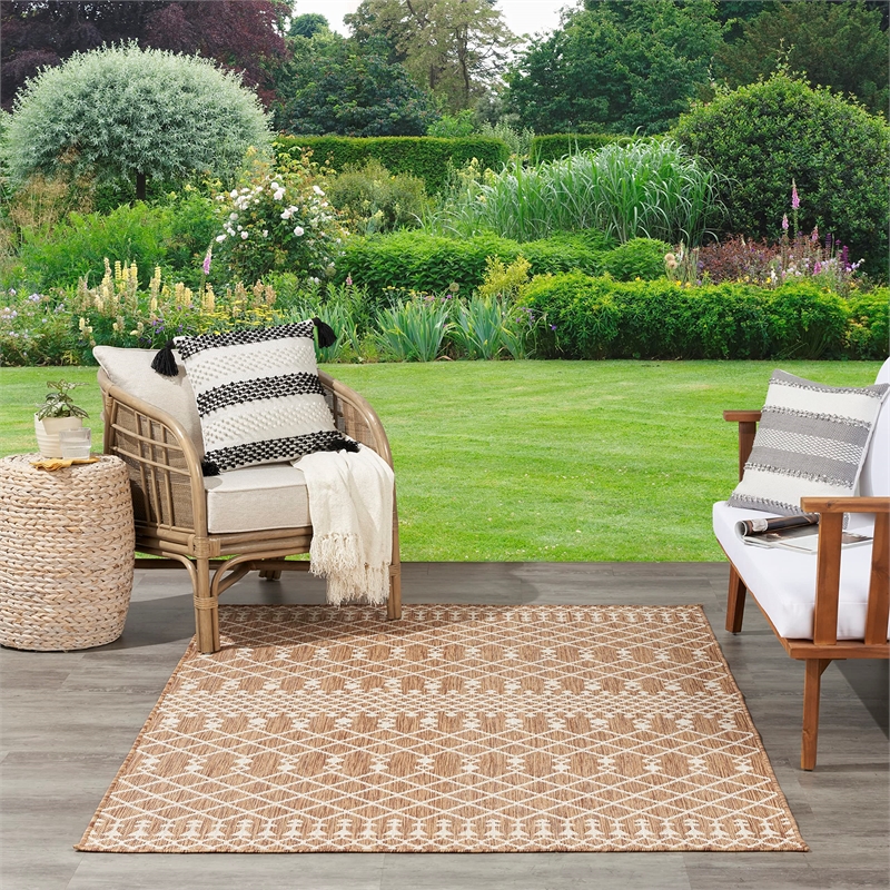 Nourison Positano 6' x 9' Fabric Jute Area Rug