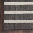 Nourison Positano 6' x 9' Fabric Black Ivory Area Rug
