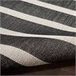 Nourison Positano 6' x 9' Fabric Black Ivory Area Rug