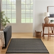 Nourison Positano 6' x 9' Fabric Black Ivory Area Rug