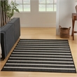Nourison Positano 6' x 9' Fabric Black Ivory Area Rug