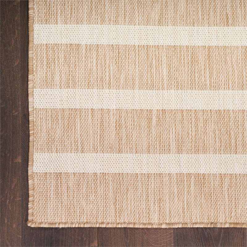 nourison positano 6' x 9' fabric beige ivory area rug