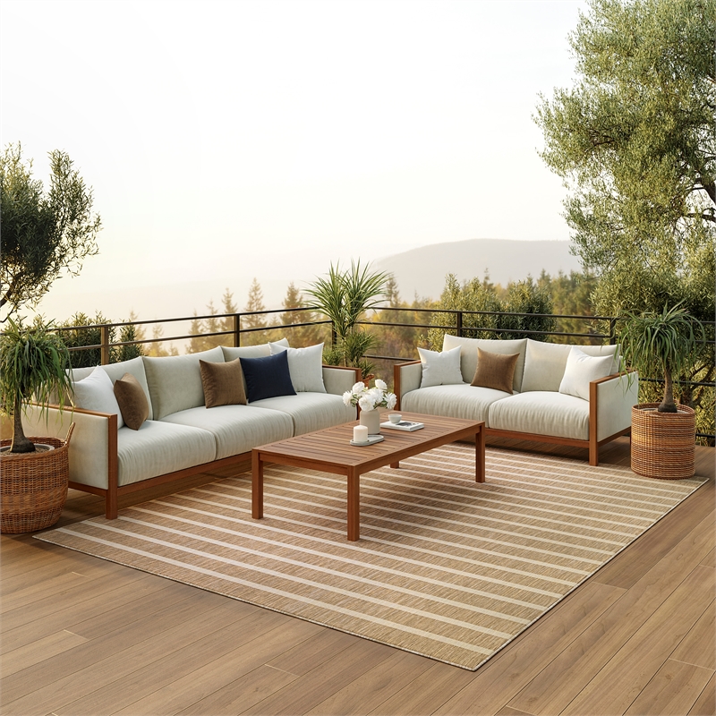 nourison positano 6' x 9' fabric beige ivory area rug