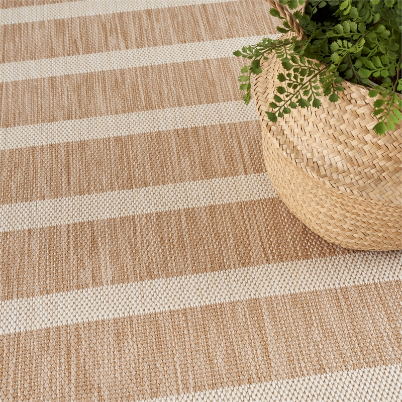 nourison positano 6' x 9' fabric beige ivory area rug