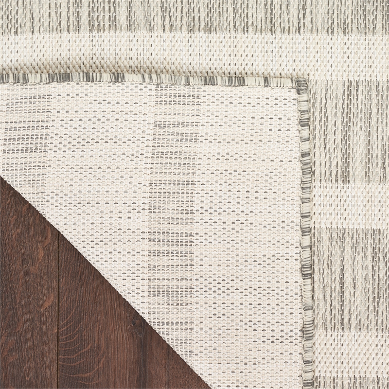Nourison Positano 6' x 9' Fabric Grey Ivory Area Rug
