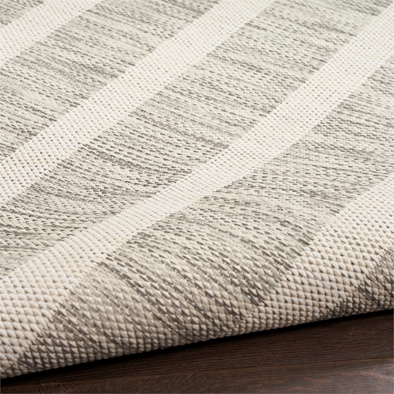 Nourison Positano 6' x 9' Fabric Grey Ivory Area Rug