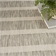 Nourison Positano 6' x 9' Fabric Grey Ivory Area Rug