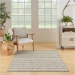 Nourison Positano 6' x 9' Fabric Grey Ivory Area Rug
