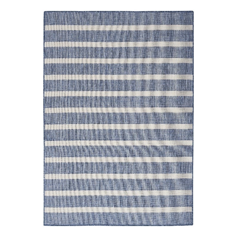 Nourison Positano 6' x 9' Fabric Navy Ivory Area Rug