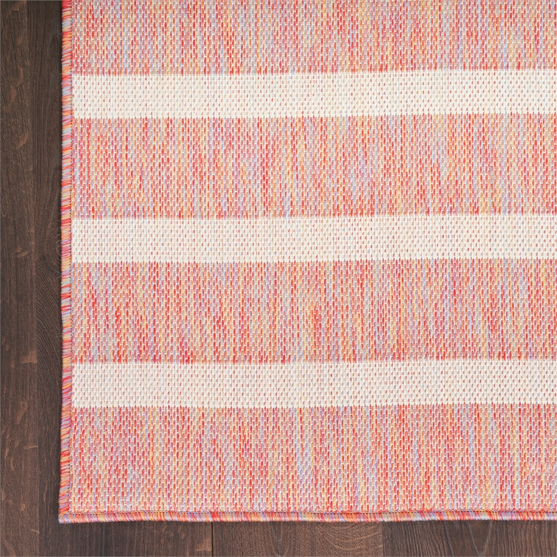 Nourison Positano 5' x 7' Fabric Rainbow Ivory Area Rug