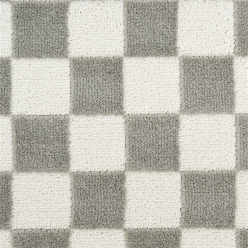 Nourison Home Serenity Home 6' x 9' Polyester Ivory Grey Area Rug