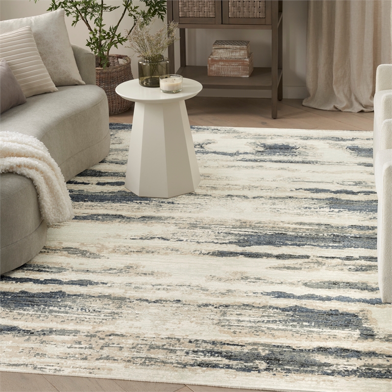 Nourison Home Serenity Home 8' x 10' Polyester Blue Multicolor Area Rug